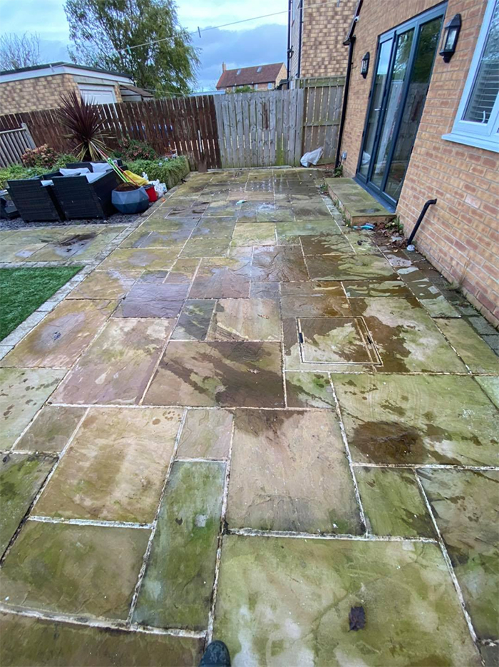 ABC Cleaning Services patio before cleaning